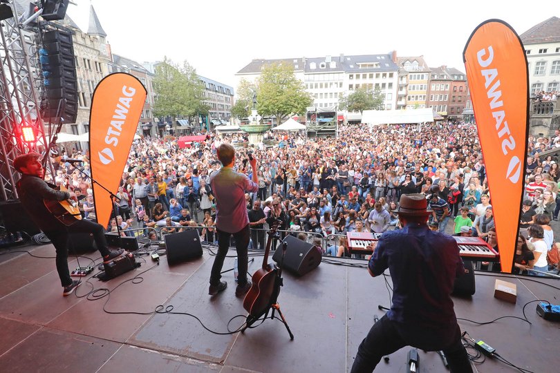 Wer rockt wie „Stunde Zehn“ im vergangenen Jahr beim kommenden Finale des „STAWAG Music Award“? 